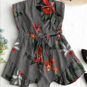 strapless romper small